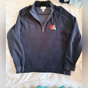 Tommy Bahama Cleveland Browns Large Quarter Zip Pullover Men's Casual Sweatshirt